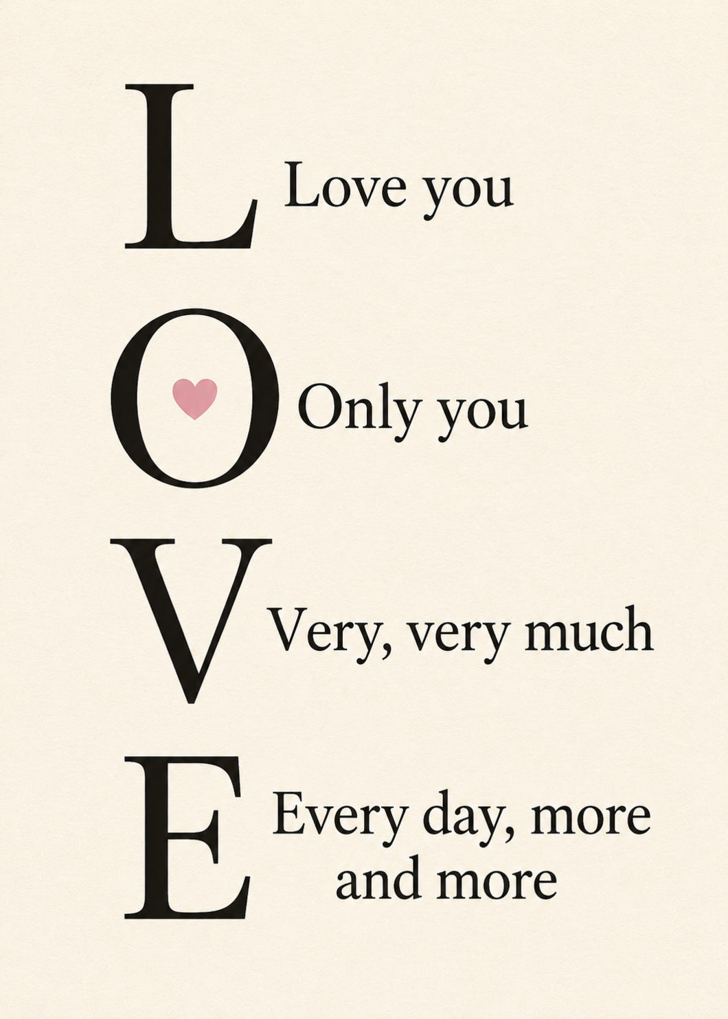Love You More Every Day card cover